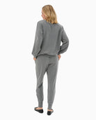 My Essential Wardrobe The Sweat Pant in Grey back view