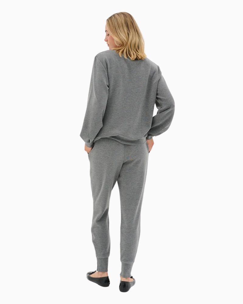 My Essential Wardrobe The Sweat Pant in Grey back view