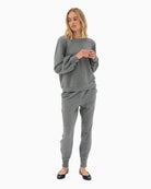 My Essential Wardrobe The Sweat Pant in Grey front view