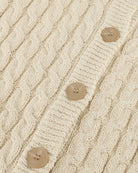 My Essential Wardrobe cardigan texture close-up