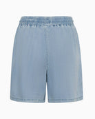My Essential Wardrobe light denim shorts back view relaxed fit