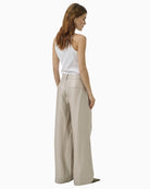 My Essential Wardrobe trousers side view wide leg fit