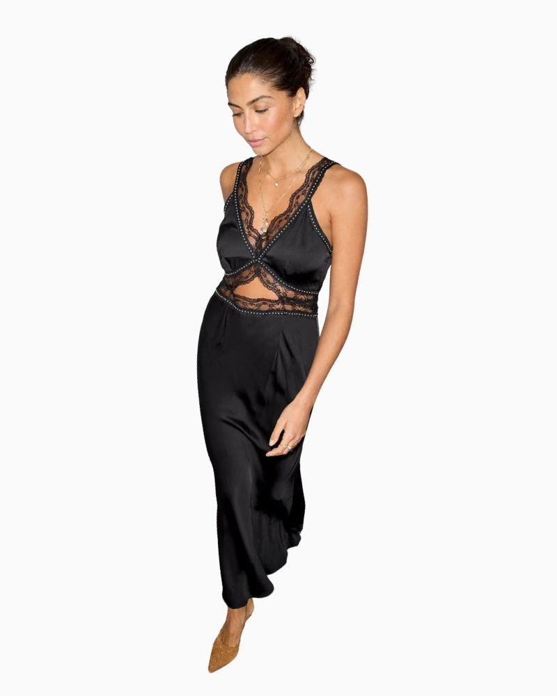Never Fully Dressed - Mimi Dress With Stud Trim 