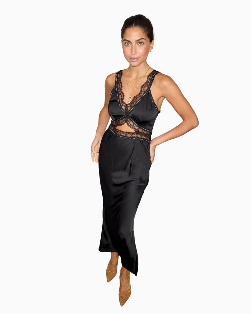 Never Fully Dressed - Mimi Dress With Stud Trim 