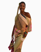 Never Fully Dressed Abstract Tilly Dress metallic fleck print detail