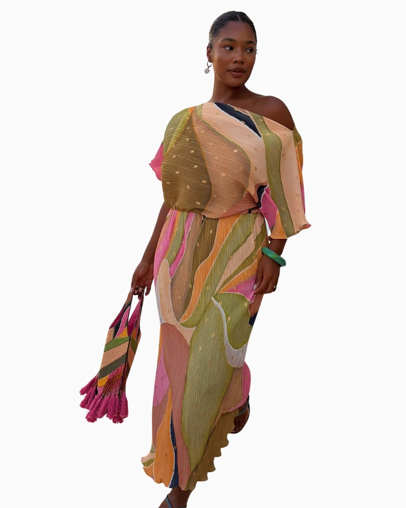 Never Fully Dressed Abstract Tilly Dress multicolour front view