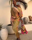 Never Fully Dressed Abstract Tilly Dress multicolour full front view