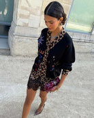 Never Fully Dressed Amore Astrid Cardigan in black cuff detail