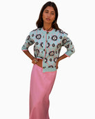 Never Fully Dressed Blue Sun Hollie Cardigan blue front view