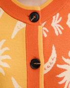 Never Fully Dressed Cairo Cherly Cardi orange button front detail