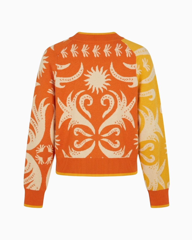 Never Fully Dressed Cairo Cherly Cardi orange floral back view