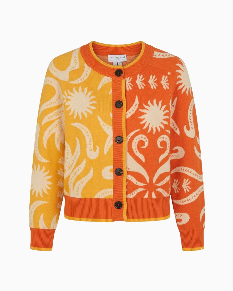 Never Fully Dressed Cairo Cherly Cardi orange floral front view