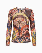 Never Fully Dressed Casablanca Mest Top in Multi front view