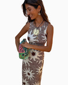 Never Fully Dressed Chocolate Soleil rib tank brown front view