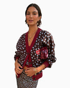 Never Fully Dressed Deer Cardigan in brown front view