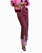 Never Fully Dressed Deer Maeva Skirt in burgundy deer print detail