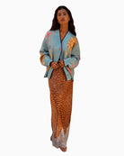 Never Fully Dressed Deer Print Maeva Skirt in brown front view