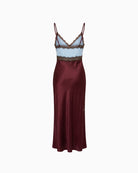Never Fully Dressed Eden Dress in burgundy back view