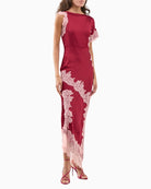 Never Fully Dressed Fearne Dress in Burgundy front view