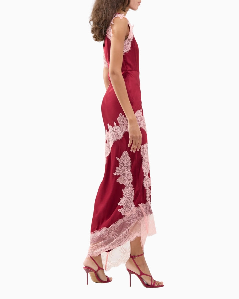 Never Fully Dressed Fearne Dress in Burgundy side view