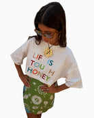 Never Fully Dressed Life Is Tough Embroidered T-Shirt outfit view