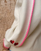 Never Fully Dressed Martha Cardigan in Cream left sleeve detail
