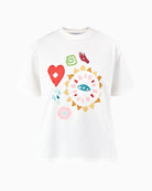 Never Fully Dressed Morocco Charms Graphic T-Shirt cream graphic detail