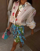 Never Fully Dressed Morocco Charms Marley Shirt white side view
