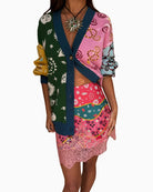 Never Fully Dressed Morocco Martha Knit Cardigan in Multi angled full-length view