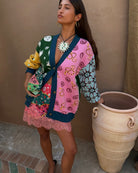 Never Fully Dressed Morocco Martha Knit Cardigan in Multi full-length view