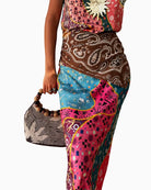 Never Fully Dressed Pastel Morocco Dorris Skirt multi print close-up detail