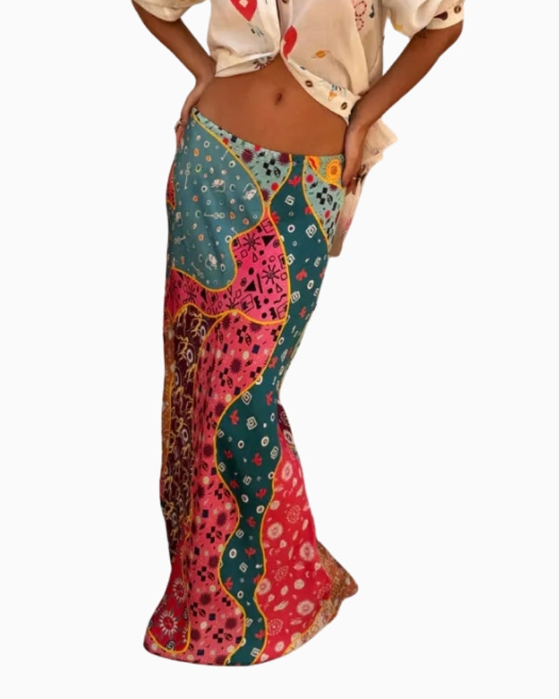 Never Fully Dressed Pastel Morocco Dorris Skirt multi print front view