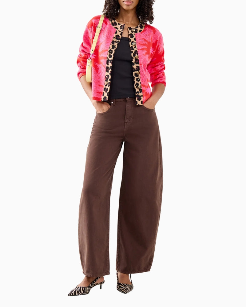 Never Fully Dressed Soleil Cardigan in red full front view