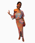 Never Fully Dressed Tilly Paisley Print Dress in multi front view