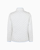 Normann reversible jacket blue cream plain cream side back view