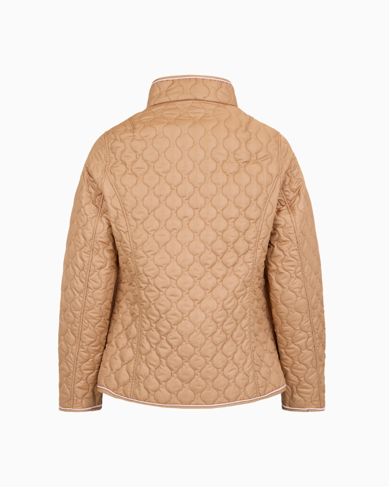 Normann reversible jacket camel pink back view plain side