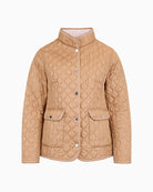 Normann reversible jacket camel pink front view plain side