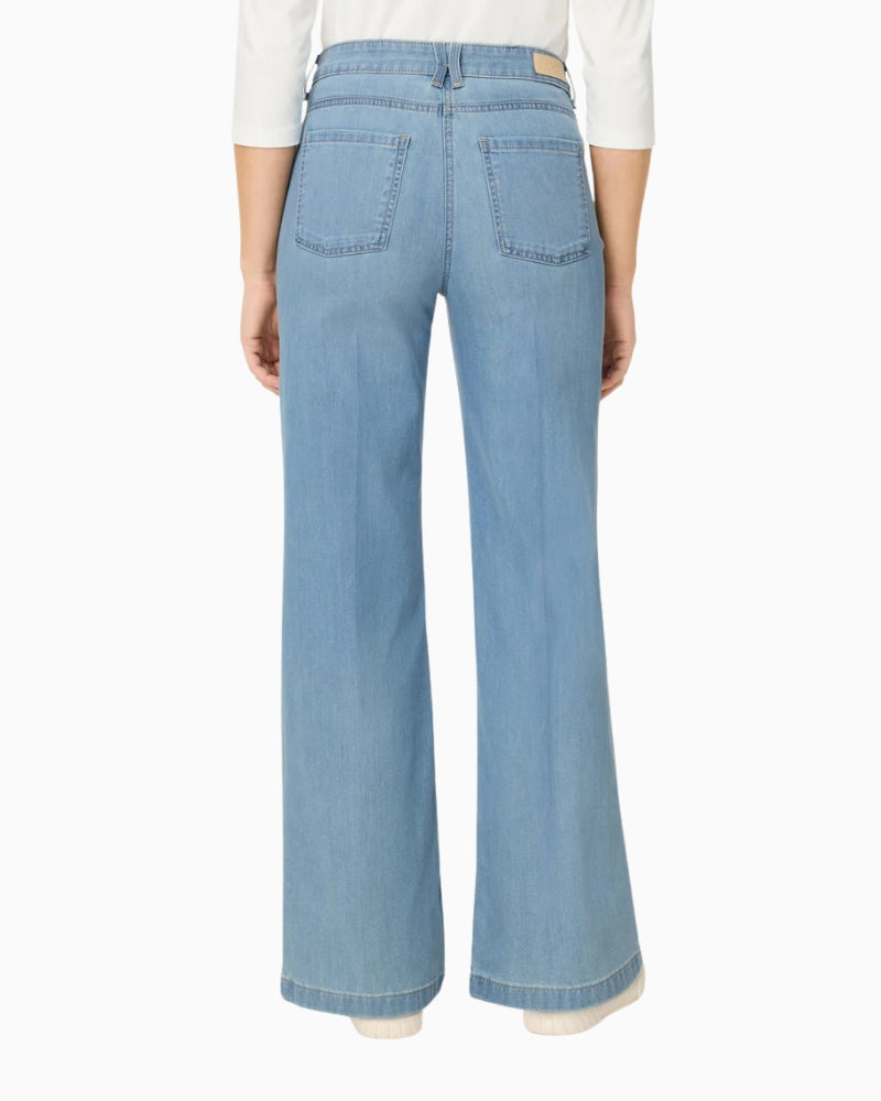 Olsen Anna wide leg jeans back view – Áines Boutique