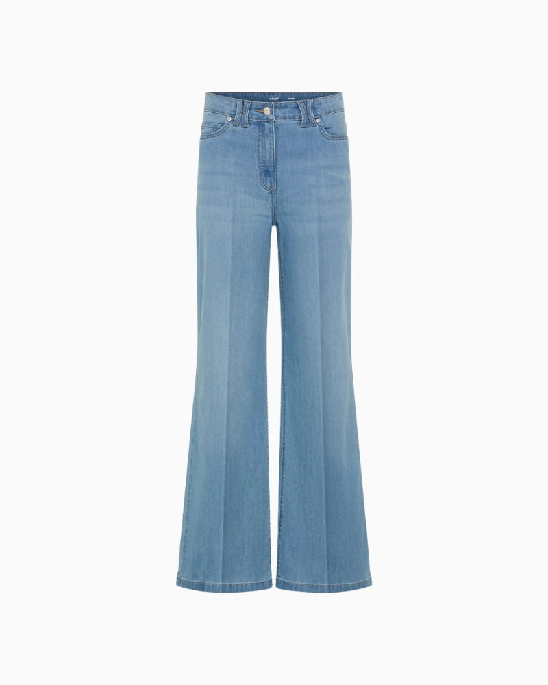 Olsen Anna wide leg jeans front view white background – Áines Boutique