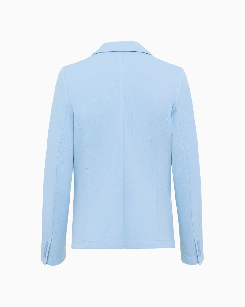 Olsen light blue blazer back view – Áines Boutique