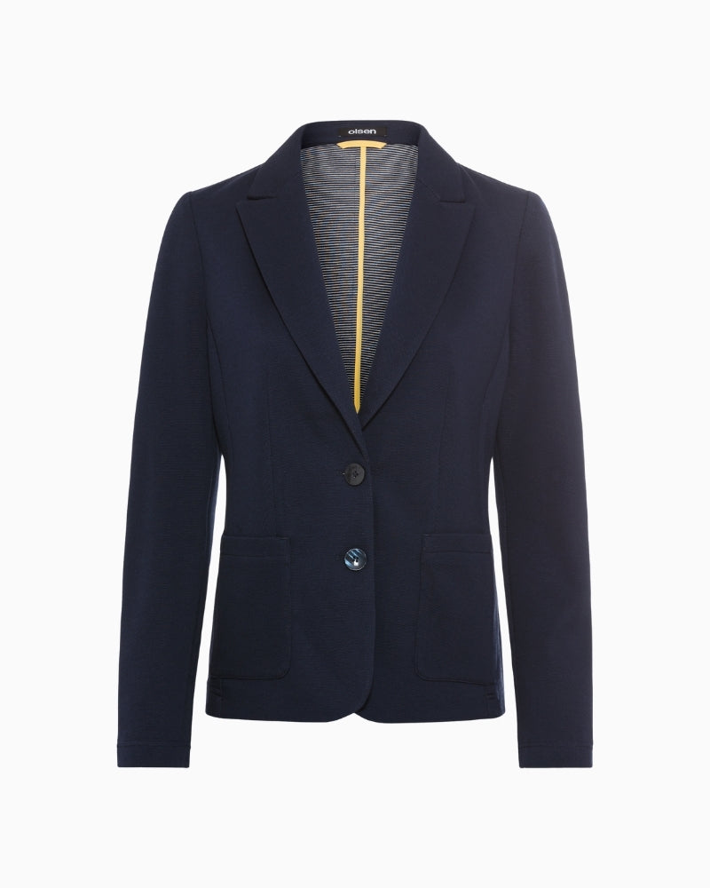 Olsen navy blazer front view  – Áines Boutique