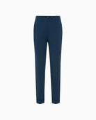 Olsen casual cropped trousers navy front view laid flat – Áines Boutique