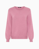 Olsen pink crew neck viscose blend pullover