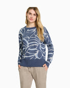 Olsen cotton acrylic blend long sleeve pullover