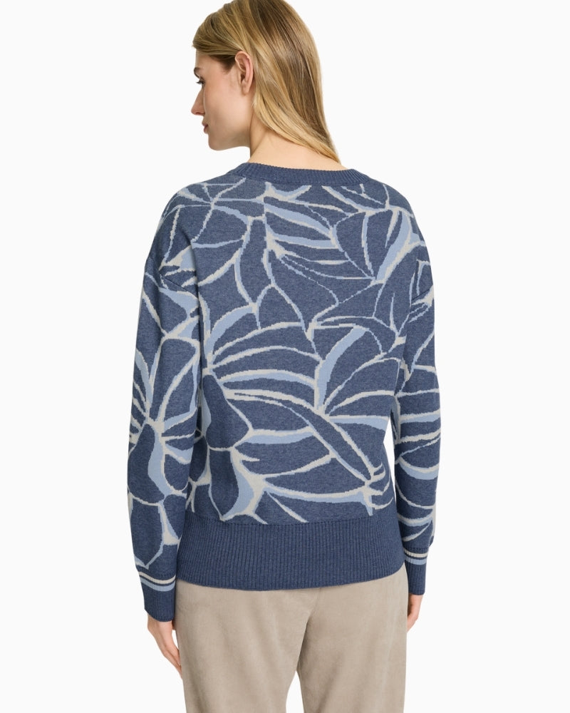 Back view of cotton acrylic pullover by Olsen