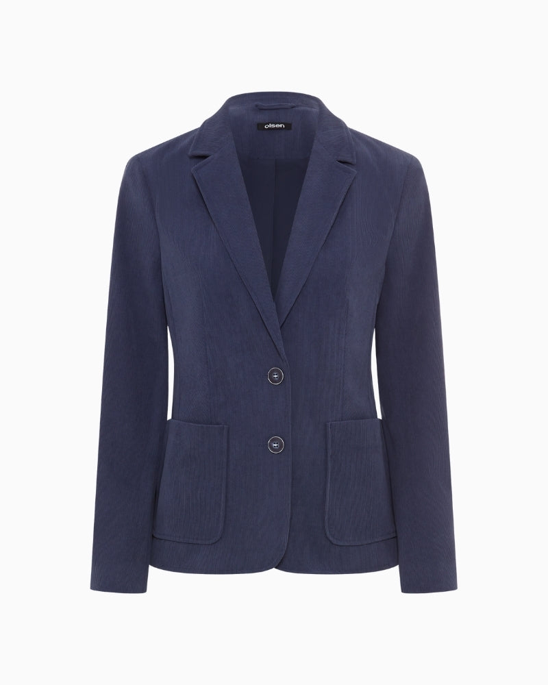 Olsen polyester tailored blazer with lapel neckline