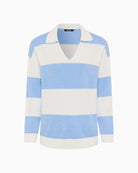 Olsen striped jumper navy and white product back on white background – Áines Boutique