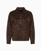 Olsen Animal Print Jacket in leopard front view