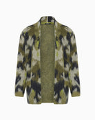 Olsen Cora Open Cardigan in khaki front view