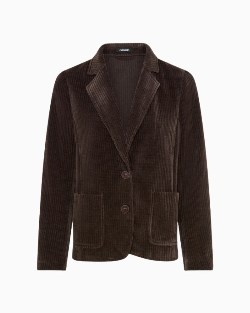 Olsen Corduroy Blazer in brown front view